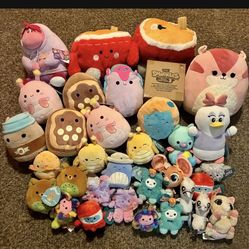 NWT Squishmallows Bum Bumz Disney Snackles Lot Of 31