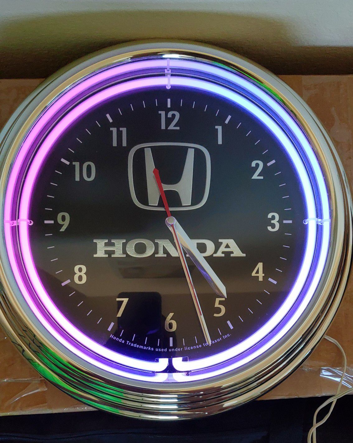 Honda neon clock