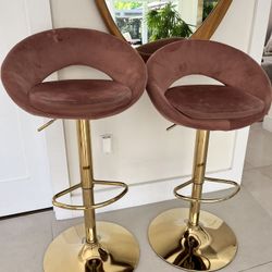 PINK/GOLDEN BAR STOOL