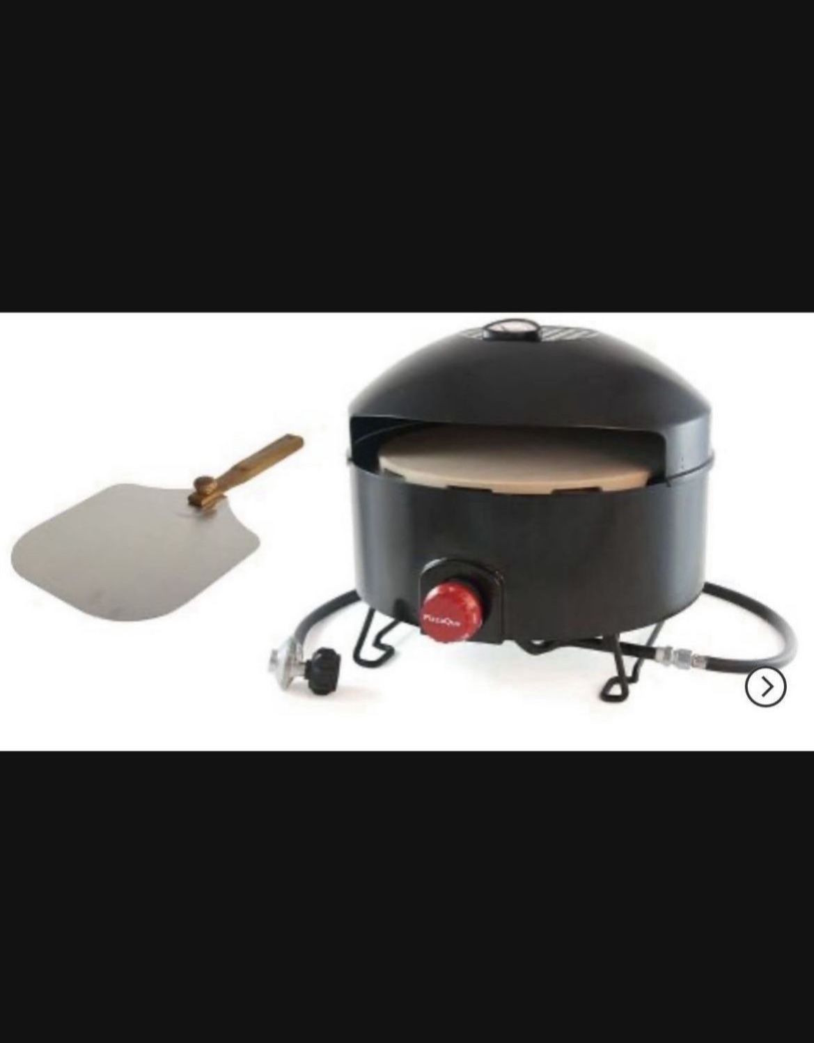 New PizzaCraft PC6505 PizzaQue with Folding Peel - Black 13in Pizza!