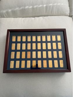 Danbury Mint 24K Gold-Plated Presidential Ingots – Complete 40-Piece Set