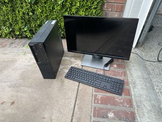 Lenovo Thinkcentre workstation with monitor