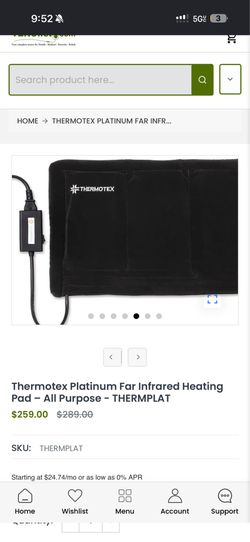 thermotex platinum far infrared heating pad