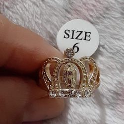 Gold Plated Woman's Ring/Anillo De Oro Laminado Para Dama