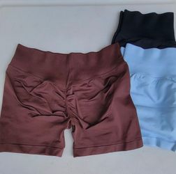 Women's Workout Shorts Seamless Scrunch Butt Lifting Yoga Gym Athletic High Waisted Tummy Control Shorts Sexy Booty Stretch Workout Exercise Hot Short