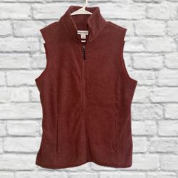 Amazon Essentials Fleece Vest Size Medium NWT Ladies Dark Mauve