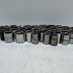 47 Standard & Metric Unnamed 3/8” Sockets. $10 Takes All. Must Pick Up