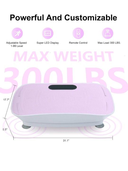 10-Frequency Vibration Platform for Weight Loss & Fat Burning - Smart Auto/Manual/Bluetooth Modes, Compact Body Shaking Machine for Home Gym, Full Bod