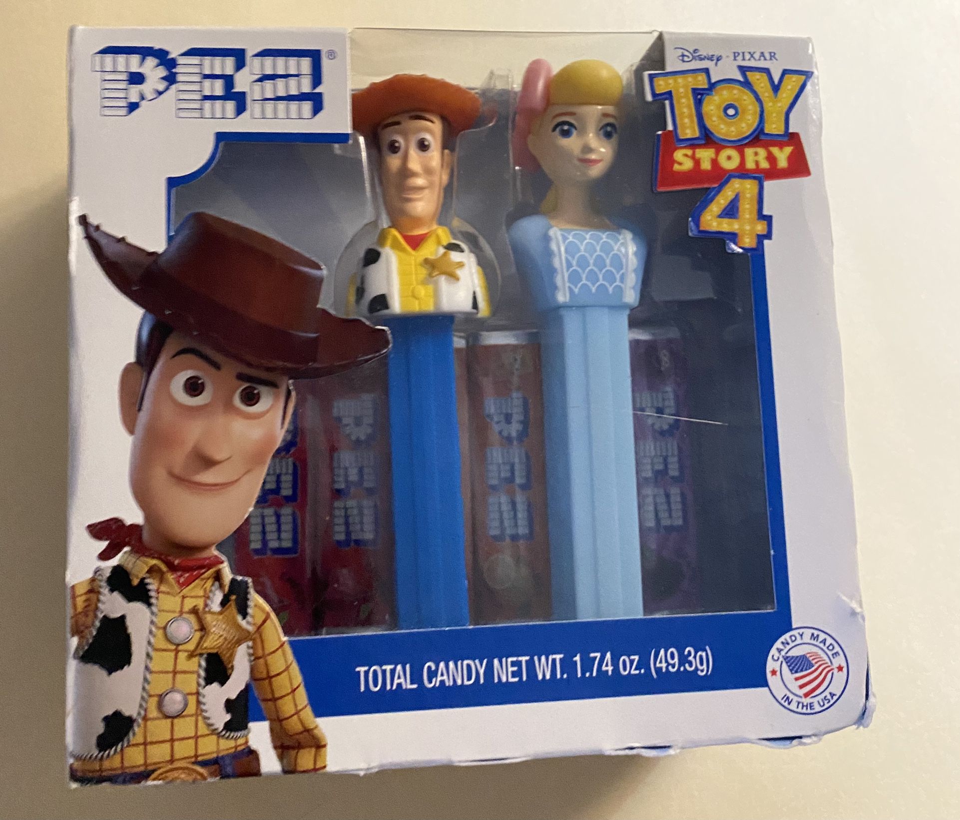 PEZ Disney Toy Story 4 Gift Set Woody & Bo Peep, New In Box with Pez Candy !!