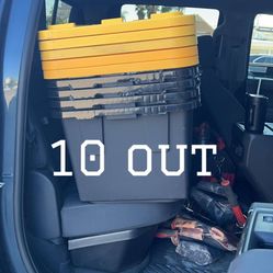 27 Gallons Storage Bins $10 Each