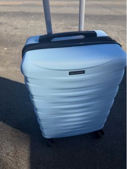 New blue suitcase