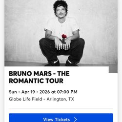 Bruno Mars tickets Arlington Tx April 19