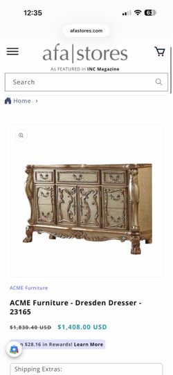 Gold Dresser $600