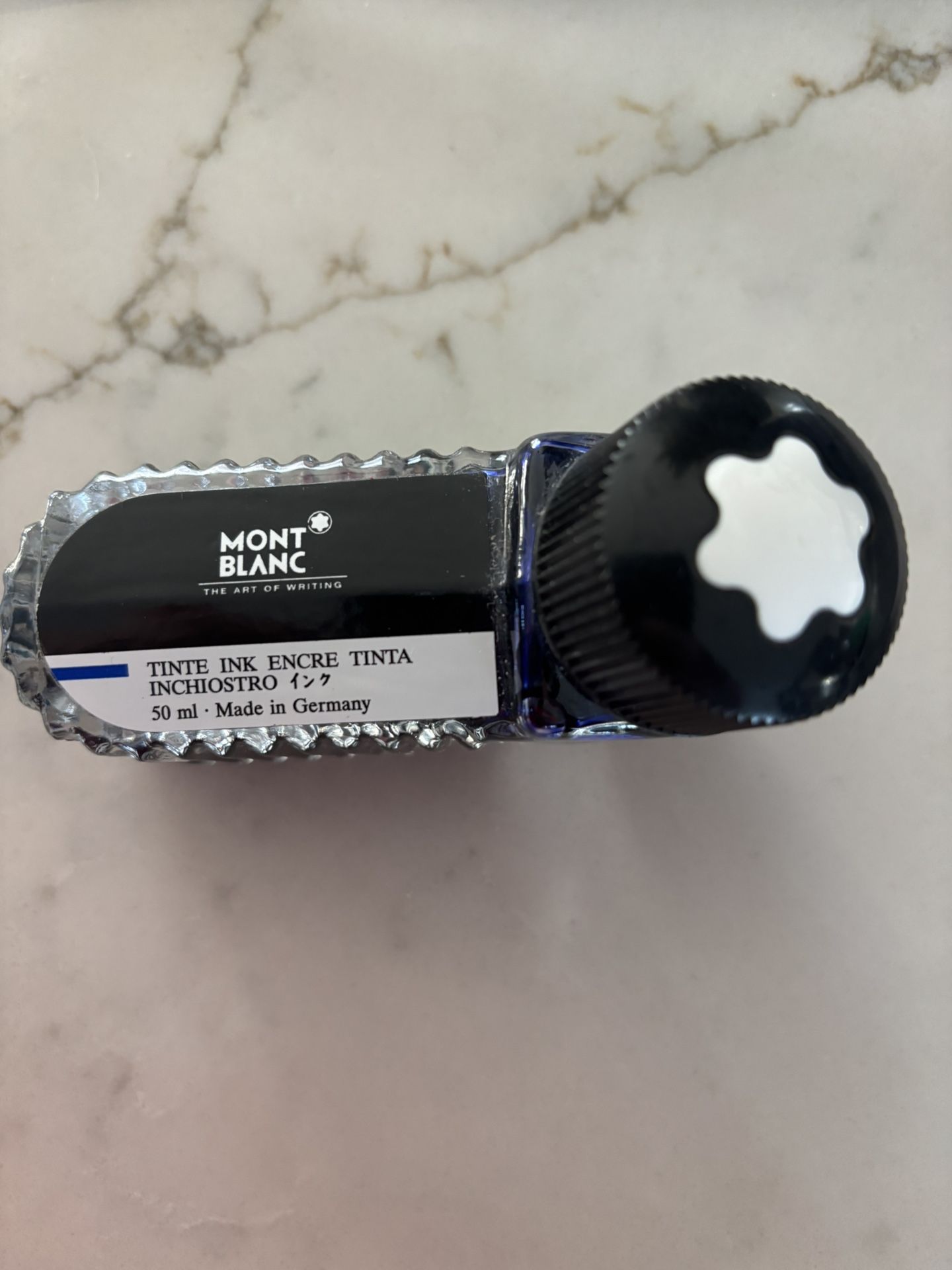 New Vintage Mont Blanc Blue Ink Bottle (full)