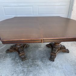 Solid Wood Dining Room Table with 6 Chairs 