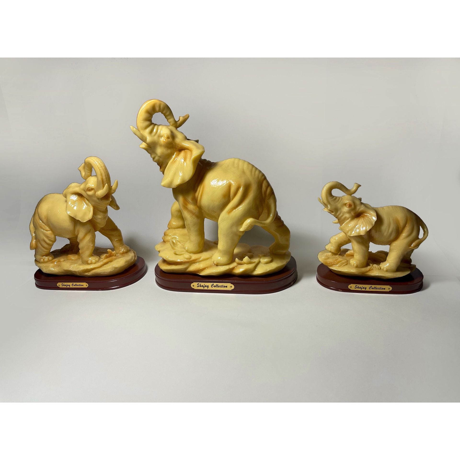 3 Piece Elephant Sculpture Set