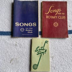 3 Songbooks published by Rotary Club and Farm Bureau 