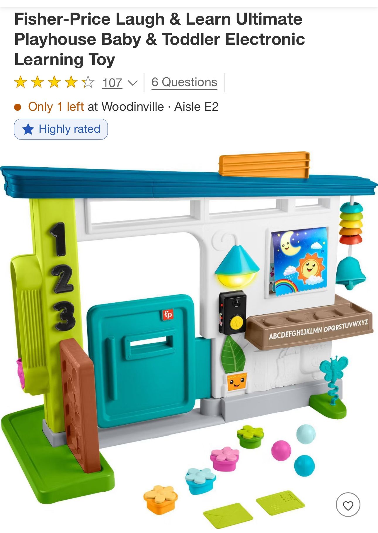 Fisher-Price Laugh & Learn Ultimate Playhouse Baby & Toddler Electronic Learning Toy