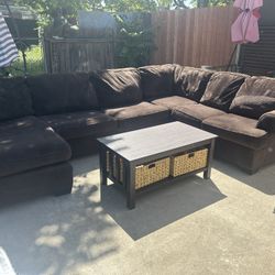 Sectional And Coffee Table 