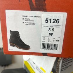 Women Red Wings Work Shoe Black 8.5 
