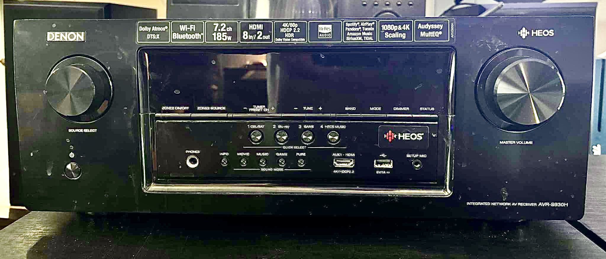 DENON AVR-S930H 7.1 Channels.