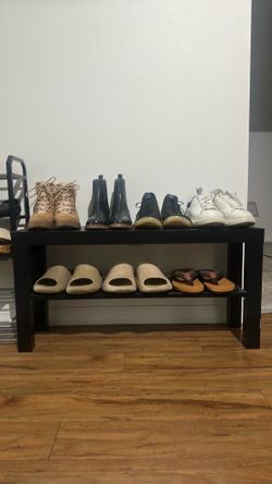 Black shoe rack