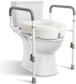 Raised Toilet Seat with Handles