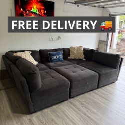 Large Gray Sectional Couch 🛋️- FREE DELIVERY 🚚 
