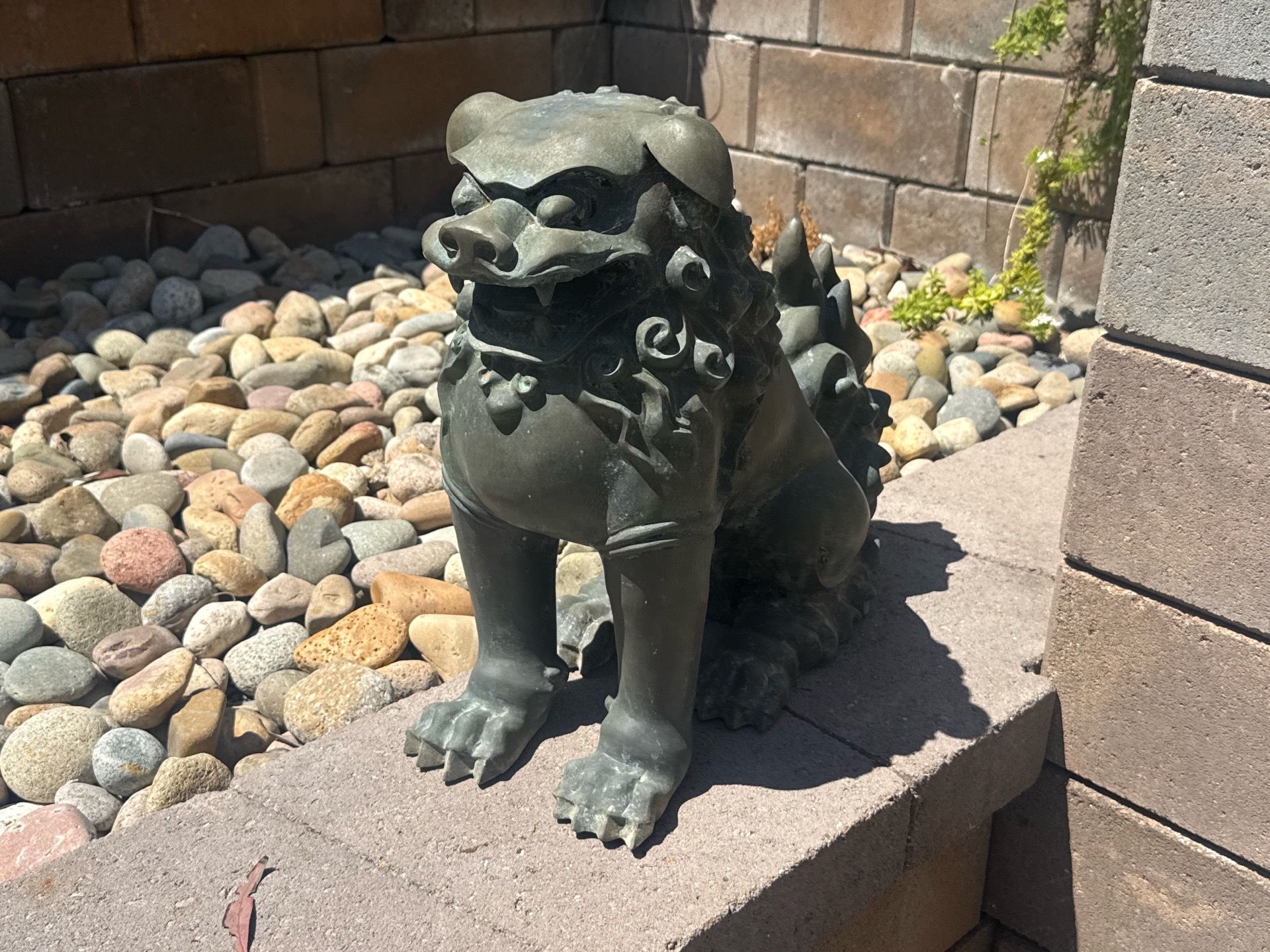 Vintage Cast Brass Guardian Foo Dogs – Pair – Early-20th Century