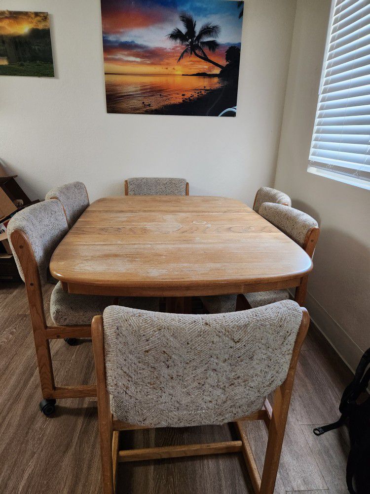 Wooden Table and Chairs Set