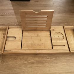 Bath Caddy Breakfast Tray Combo- Tub And Bed Tray