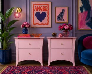 Pink Vintage Nightstands