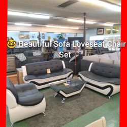 🥰 Sofa Loveseat Chair Set 