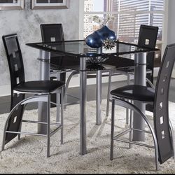Black Height Dining Set. Ask For The Price