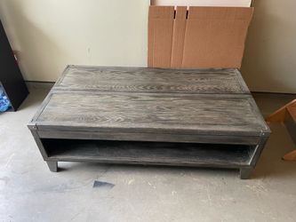 Grey wood coffee table