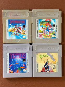 Nintendo Game Boy Lot - Super Mario Land 1 + 2, Tetris, Bugs Bunny Crazy Castle
