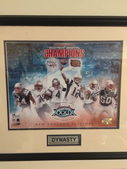 Patriots Dynasty Picture - w/ Frame.