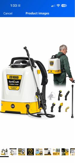 2.6Gal Battery Powered Backpack Sprayer for DeWalt 20V Battery Not Included Equipped with Mixing System, Adjustable Pressure 0-100 PSI, 39" Telescopic