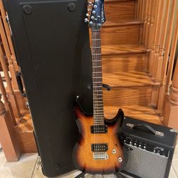 Laguna Electric Guitar W/ Hardshell Case, Fender Amp