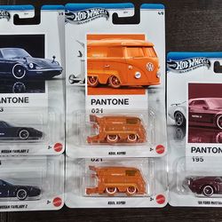 Hotwheels Silver Series Pantone Lot of 5 Fairlady Kombi Mustang