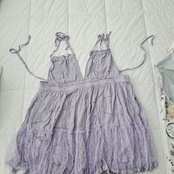 Short Cute Purple Dress