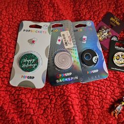 Pins, Pop Socket. Keychain 