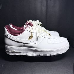 AIR FORCE 1 LO MNS WMNS "JUST DO IT" white & maroon 
