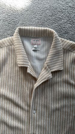 Men beige short sleeve shirt