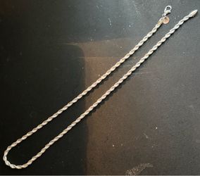 21g 92.5% 20in Silver Italian Rope Chain