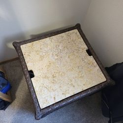 Wicker Storage Side Table