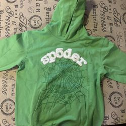 Sp5der Hoodie Green Slime Size M