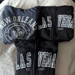 3  Brand New Adult Size Medium Hoodies