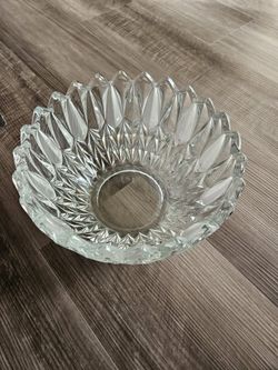 9" Etched Heavy Crystal Bowl 