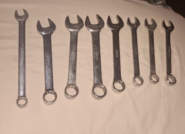 8 Snap-On Wrenches Nut Wrench USA